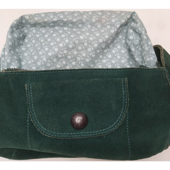 Marc Jacobs Green Suede Front Pocket Zipper Closure Small Hobo Shoulder Bag - Picture 13 of 16